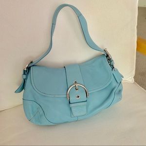 Light blue Coach shoulder bag